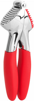 Trudeau Garlic Press - Effortless Garlic Crusher with Built-In Cleaning Aid, Large Garlic Chamber, Comfortable Ergonomic Handle, BPA-Free & Dishwasher-Safe - Quick and Easy Meal Preparation