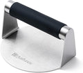 Stainless Steel Burger Press，5.5 Inch Round Smasher，With Anti-Scald Handle | Hamburger Non-Stick Grill Press，Flat Bottom Without Ridges, for Cooking Burgers, Bacon, Ground Beef, Meats, Sausage