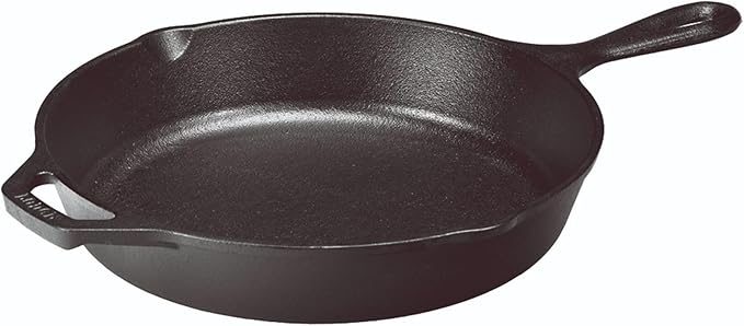 Lodge Seasoned Cast Iron Skillet 10.25 Inches - PFAS-Free, Non-Toxic Cookware - Use with an Oven, Stove, Grill, or Campfire - Naturally Non-Stick & Oven Safe