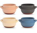 Vumdua French Onion Soup Bowls, 16 oz French Onion Soup Crocks with Handles for Chilli, Cereal, Cereal, Pot Pies, Oven, Broil & Dishwasher Safe, Multicolor, Set of 4