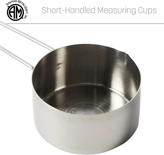 American METALCRAFT, Inc. MCW75 3/4 Stainless Steel Measuring Cup, 3/4-Cup, Silver, 1 Count (Pack of 1)