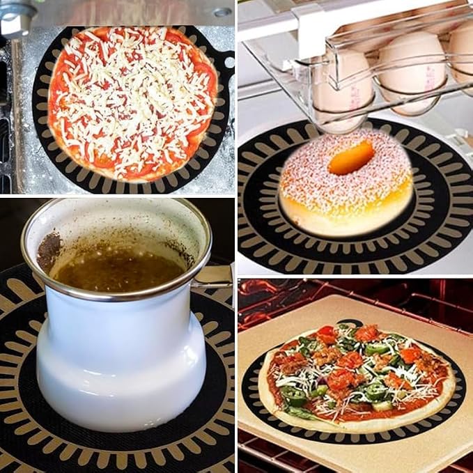2Pcs Thermochromic Silicone Induction Cooktop Protect Mat,9.45inch Induction Cooktop Protective Cover,Non-Slip Pads to Prevent Pots and Pans from Sliding While Cooking