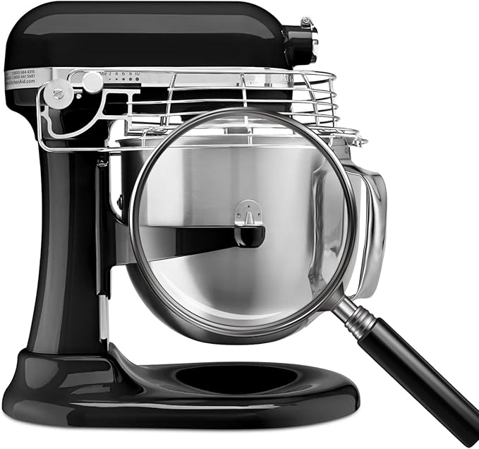 7QT Stainless Steel Mixer Bowl for KitchenAid Bowl Lift Mixer | 304 Stainless Steel, Food Grade, Dishwasher Safe, Handle Design, Large Capacity Mixing Bowl for Baking & Cooking