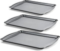 Baking Sheet Set of 3 - Carbon Steel Cookie Sheet for Baking, 17/15/13 Inch, Nonstick Baking Pan with Dual Handles, Stackable, Rust & Warp Resistant, Perfect for Baking, Roasting, and More