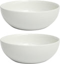 Gibson Home Extra Large Serving Bowls Set of 2-100 oz 10-Inch White Porcelain Salad Bowl Set, Stackable Ceramic Kitchen Bowls, Dishwasher & Microwave Safe