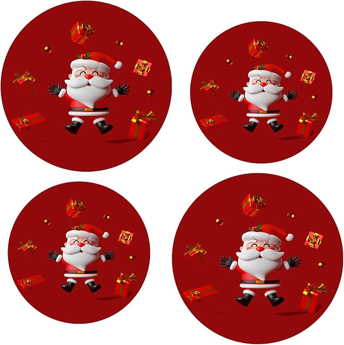 Kerixi Electric Stove Burner Covers Range Top For Expanding Counter Space Stovetop Decor (Santa Claus)