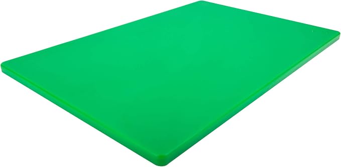 Thirteen Chefs 18 x 12 Large Green Cutting Board - 1/2 Inch HDPE Plastic | Vegetables and Salad, Commercial Grade Poly, Dishwasher Safe, Certified for Restaurant and Food Service, Non Porous Surface