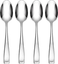 Oneida Moda Dinner Spoons Silverware Set for 4, Flatware | 18/10 stainless steel, mirror finish | dishwasher safe | great for soup or everyday dining, cutlery set