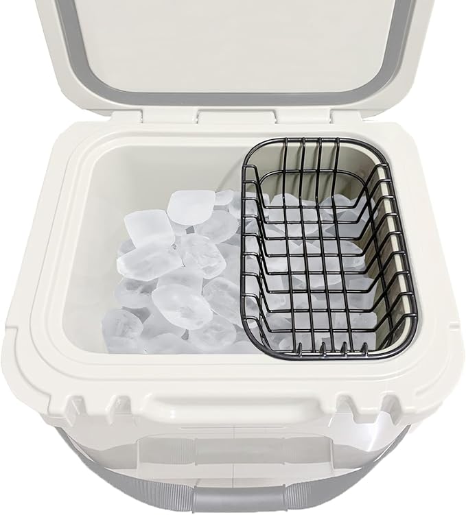 Cooler Basket Compatible with YETI Roadie 24, Dry Goods Wire Cooler Rack Storage Will Keep Smaller Items Dry and Stay Goods High for Roadie 24 Ice Chest Good to Hold Fruit, Utensils, etc