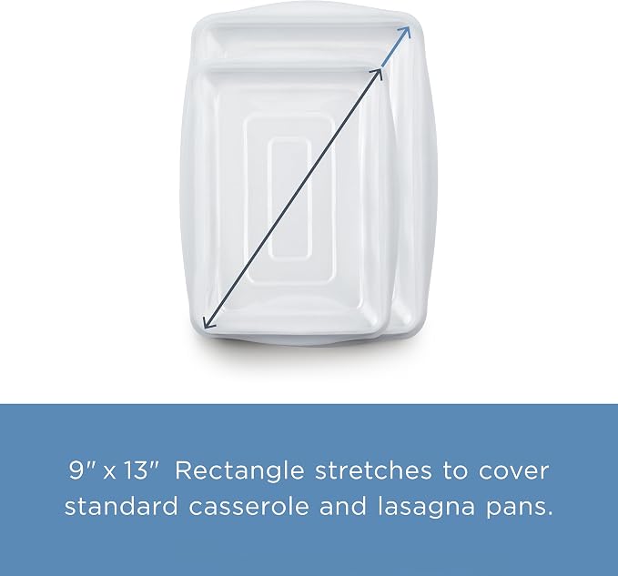 Stasher Reusable Silicone Rectangle Stretch Lid, Food Cover for 9x13 inch | Food-Safe Silicone, Eco-Friendly, Microwave, Oven, Dishwasher Safe, for Sheet Pans and Baking Dishes, Replacement Lid