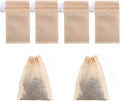 400 Pack Disposable Drawstring Tea Filter Bags, 7 x 9cm Natural Color | Safe & Natural Unbleached Paper Tea Infuser Drawstring Empty Bag for Loose Leaf Tea