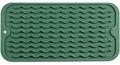 MicoYang Silicone Dish Drying Mat for Multiple Usage,Easy clean,Eco-friendly,Heat-resistant Silicone Mat for Kitchen Counter or Sink,Refrigerator or Drawer Liner Green S 12 inches x 6 inches