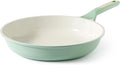 SENSARTE Nonstick Ceramic Frying Pan 9.5-Inch, Healthy Non Toxic Skillet, Induction Compatible Omelet Pan with Heat Resistant Handle, PFAS-Free, Mint Green