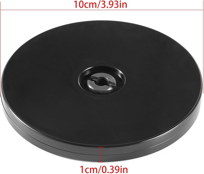 HSTECH 4” Lazy Susan Turntable Black Acrylic Ball Bearing Rotating Tray for Spice Rack Table Cake Kitchen Pantry Decorating TV Laptop Computer Monitor, 20-lb Load Capacity (360˚ Rotation)