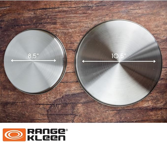 Range Kleen 550 Stainless Steel Round Burner Kovers, Set of 4