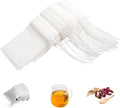 Eketirry 400pcs Tea Filter Bags for Loose Tea, Small Empty Tea Bags, Natural Wood Pulp Paper Material, Disposable Unbleached Tea Filter Bags with Drawstring for Loose Tea (White,1.97 x2.76 inch)