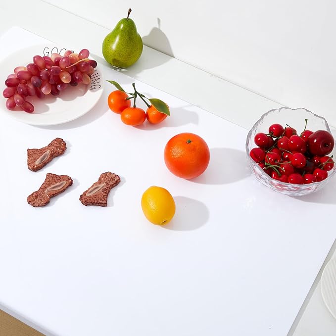 Wesiti Large Acrylic Cutting Board with Lip Non Slip 30"L X 20"W White Cutting Board Chopping Acrylic Countertop Protector Cover Shatter Resistant for Home Restaurant Kitchen Sink Stove