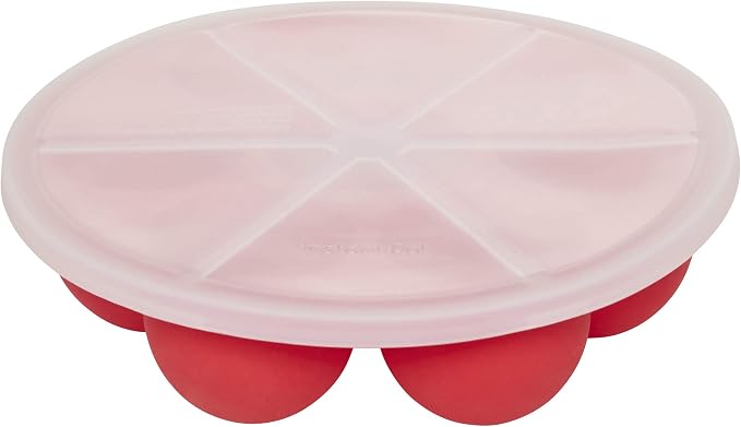 Instant Pot Official Silicone Egg Bites Pan with Lid - Compatible with 6 Qt., 8 Qt. Cookers - Ideal for Egg Bites, Muffins, Baby Food, and More - BPA-Free, Non-Stick, and Heat Resistant to 450°F