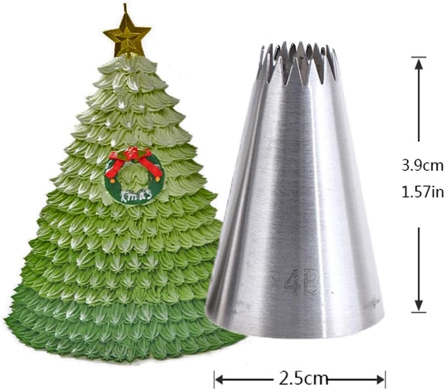 4B French Star Piping Tip Set, 3 Pcs for Shell Borders & Churros