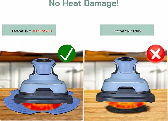 Silicone Heat Resistant Mat for Ninja Crispi Air Fryer, Non-Slip Hot Pad for Ninja Crispi Accessories Periwinkle, Compatible with Ninja Airfryer FN101PL