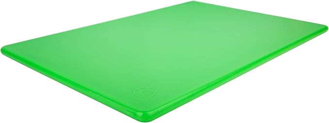 Commercial Grade Green Cutting Board - 18 x 12 Inch 1/2" Thick HDPE Dishwasher Safe for Salad, Vegetables, Fruit, Large Size