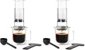 AeroPress Clear Coffee Press - All-in-One French Press, Pour-Over & Espresso Style Manual Brewer, 2 Min Brew for Less Bitterness, More Flavor, Small Portable Coffee Maker, Travel & Camping (Pack of 2)