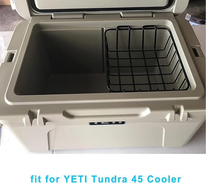 Cooler Basket for YETI 35 & 45,Inside Dry-Goods Basket Compatible with YETI Tundra 35 or 45 Coolers,Stainless Steel Wire Cooler Rack