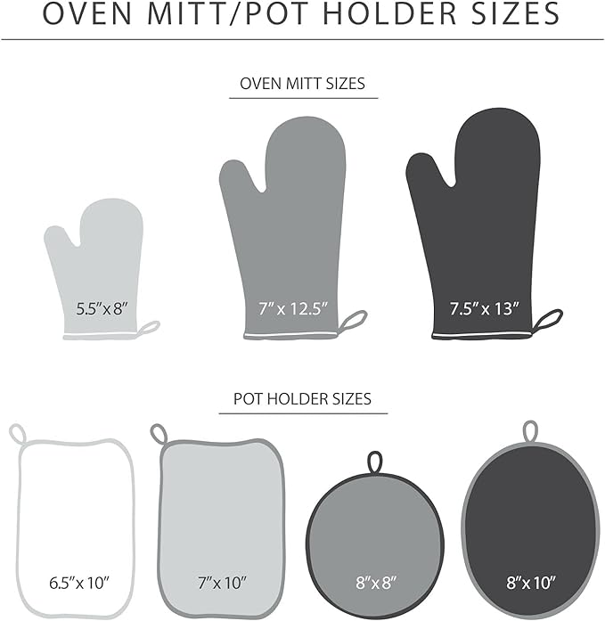 KitchenAid Ribbed Soft Silicone Pot Holder 2-Pack Set, Charcoal Grey, 7"x9"