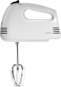 Proctor Silex Easy Mix 5-Speed Electric Hand Mixer with Bowl Rest | Compact and Lightweight | 100 Watts of Peak Power | White | 62515PS