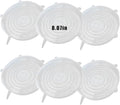 Silicone Stretch Lids, 6 Pcs, 8.07in | Reusable and Durable, Silicone Container Covers, Food Storage, Expandable Bowl Covers, Dishwasher & Freezer Safe