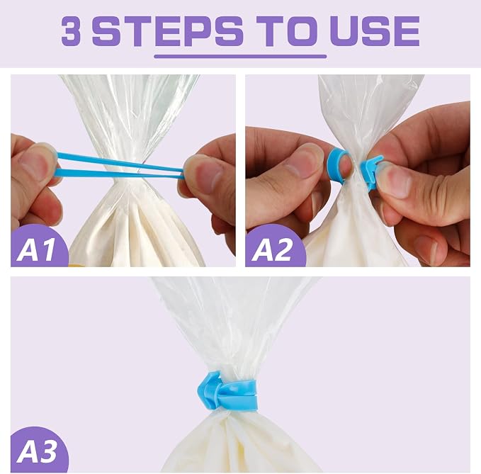 firstake Disposable Piping Bags 16 Inch 100 Pcs, Thickened for Cake Décor | Food Grade PE, Clear & Thickened, Anti-Burst, 100 Pcs + 6 Tips + 2 Couplers, for Cookies, Deviled Eggs, Cupcakes