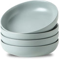 Pasta Bowl, 34oz Bowl Plate, Dinner Bowls, Ceramic Salad Bowl for Serving, Soup, Plates and Bowls Sets, Microwave & Dishwasher Safe, Pebble Gray