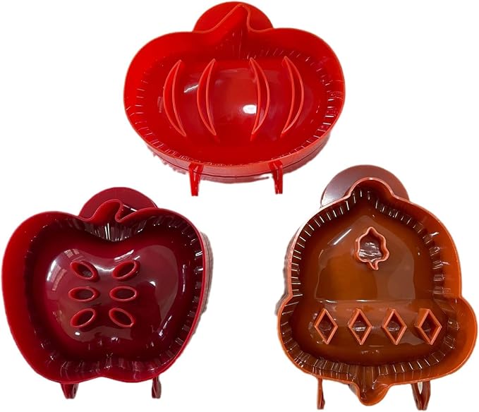 Dough Presser Pocket，Mini Pie Molds,One-Handed Cookie Maker, 3 Shape Christmas Handmade Pie Molds. (Autumn hand-dispatched)