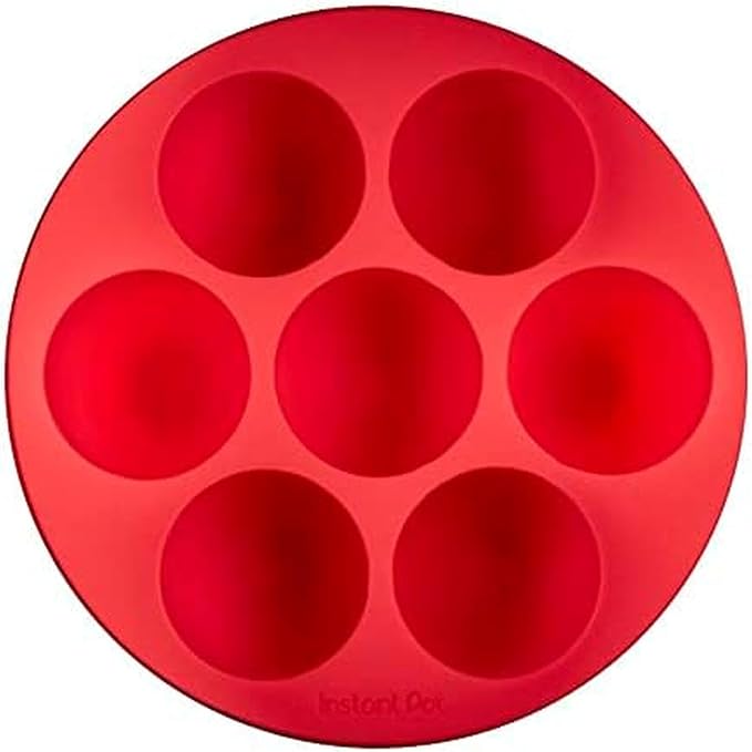 Instant Pot Official Silicone Egg Bites Pan with Lid - Compatible with 6 Qt., 8 Qt. Cookers - Ideal for Egg Bites, Muffins, Baby Food, and More - BPA-Free, Non-Stick, and Heat Resistant to 450°F