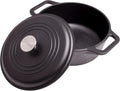 Victoria 4-Quart Cast Iron Dutch Oven with Lid and Dual Loop Handles, Seasoned with Flaxseed Oil, Made in Colombia