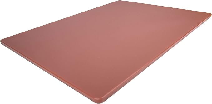 Thirteen Chefs Extra Large 24 x 18 Brown Cutting Board - 1/2" Thick HDPE Plastic for Cooked Meat, NSF Professional Grade for Restaurant Kitchens