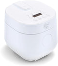 GreenLife Digital Rice & Beans Cooker, 2-Cups Uncooked/4-Cups Cooked, Removable Nonstick Ceramic PFAS-Free Pot, One-Touch Presets, Oats, Quinoa, Brown Rice, Auto Keep Warm, Fuzzy Logic Tech, 1.5 QT, White