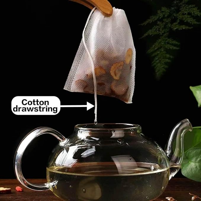 400 Pcs Tea Filter Bags Empty Tea Bags Drawstring Seal Tea Infusers Bag for Loose Leaf Tea