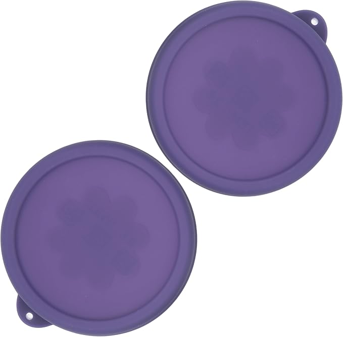 2 Cup Round Silicone Storage Cover Lids Replacement for Anchor Hocking and Pyrex 7200-PC Glass Bowls (Container not Included) (Dark Blue) 2 Pack