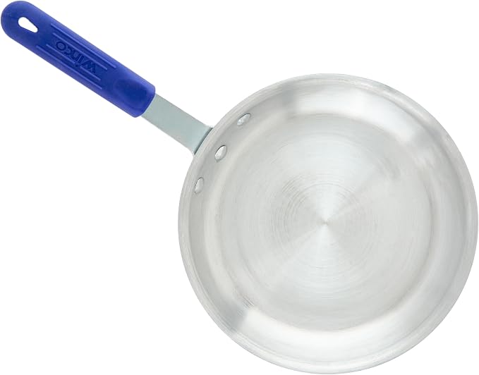 Winco 10" Natural Induction Aluminum Fry Pan | Induction compatible, Stay cool handle, Great for Sauteing, Searing, Frying and Restaurant Kitchens