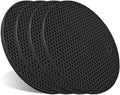 Silicone Trivet Mats, 4-Pack Heat Resistant Pot Holders – Non-Slip Flexible Silicone Hot Pads for Pots, Pans, Countertops & Table Protection (Black - 4 Pack, 7 Inch)