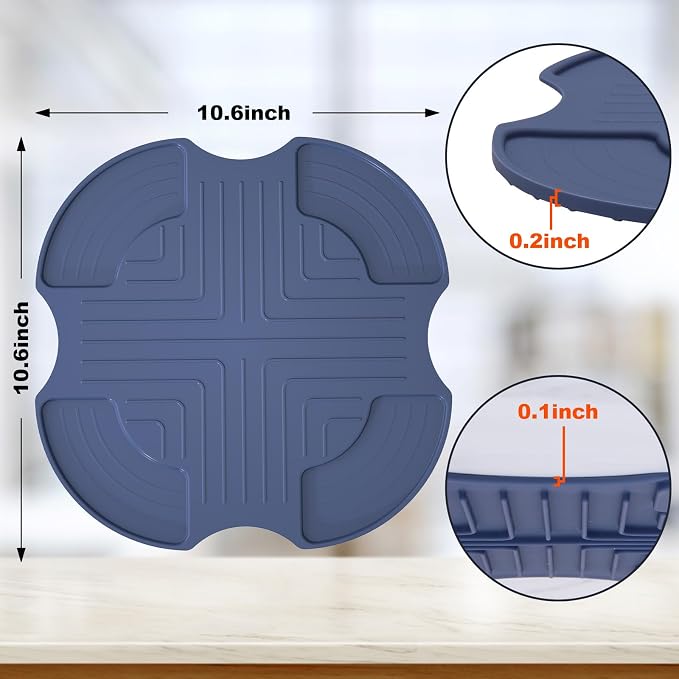 Palksky Air Fryer Trivets Silicone Compatible with Ninja Crispi, Hot Pads Potholders Compatible with Ninja Crispi Airfryer Accessories, Portable Glass Air Fryer Cooking System Holder (Blue)