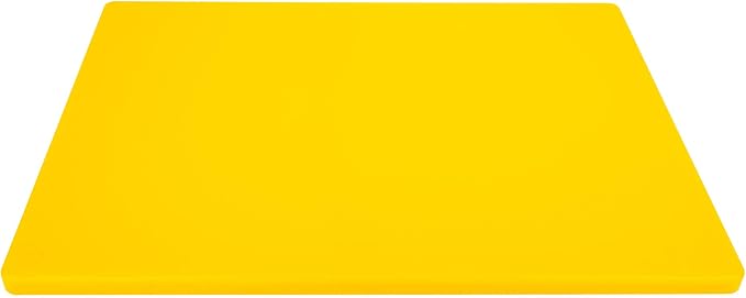 Thirteen Chefs Large 18 x 12 Yellow Cutting Board - Professional 1/2 Inch Thick HDPE for Poultry and Chicken - Food Service and Restaurant Certified