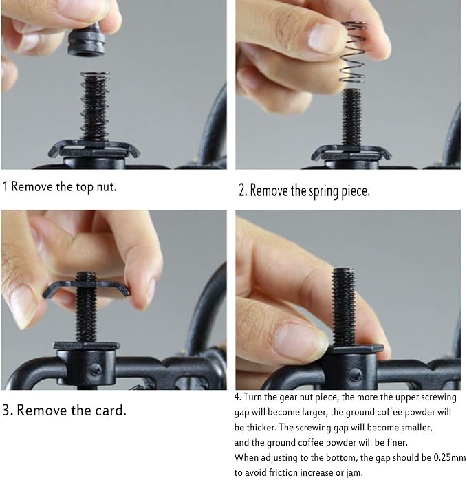 Manual Coffee Grinder Hand Crank | Grinding Settings, Socket Drawer
