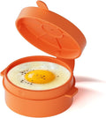 Microwave Egg Cooker, Microwave Egg Maker For Breakfast Sandwich, Silicone Egg Bite Molds For Scrambled Eggs Muffins, Safe for Oven Air Fryer, Dishwasher-Safe Orange