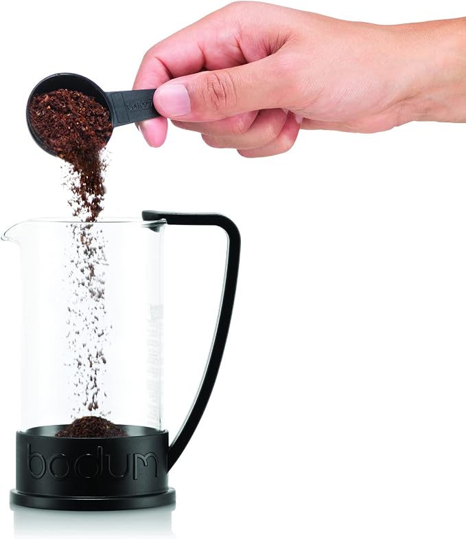 Bodum 12oz Brazil French Press Coffee Maker, High-Heat Borosilicate Glass, Black - Made in Portugal
