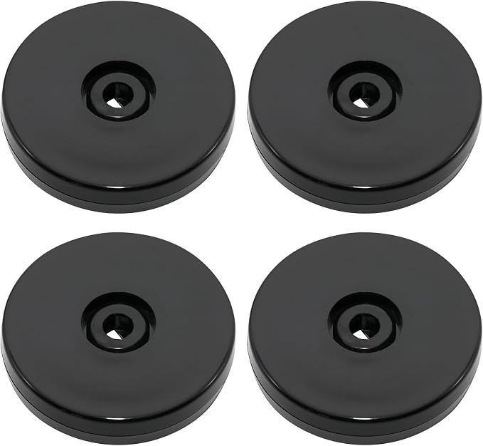 4Pcs Black Acrylic Lazy Susan 2.5 Inch Turntable Organizer Bearings | Mini Lazy Susan, Small Lazy Susan Turntable, 360° Rotating Swivel Plate for Spice Rack, Cosmetic, Cake, Pantry, DIY Display
