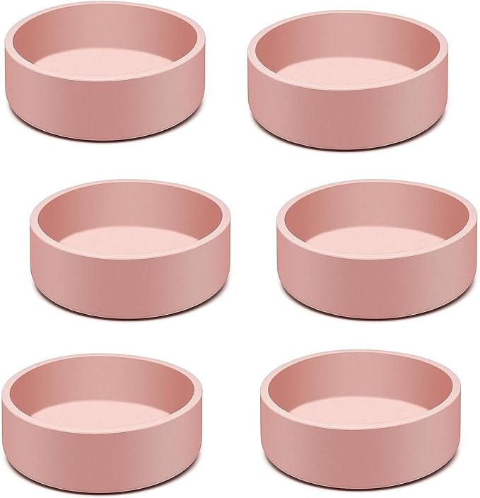 6 Pack Silicone Egg Poacher Microwavable Egg Bowls Individual Microwave Egg Cooker for Air Fryer Oven - Pink
