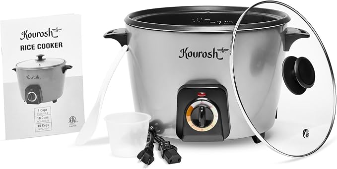 YEDI KOUROSH Persian Rice Cooker 15 Cup Tahdig Maker