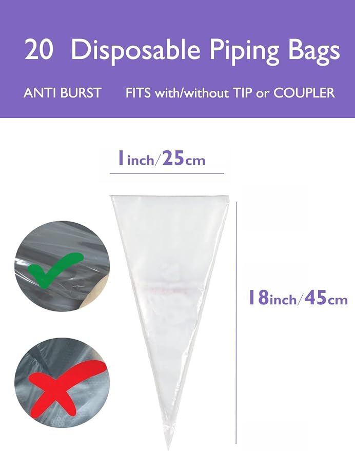 Churro Piping Tips and Bags Set,Extra Large Star Tip for Churros, Eclairs